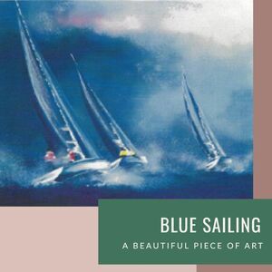"Blue Sailing" by Victor Spahn Seriolithograph